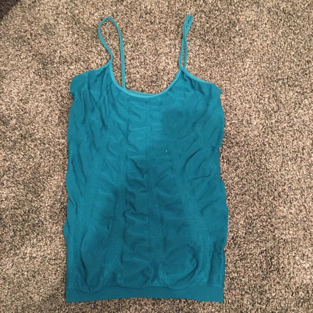 Teal Rouched tank